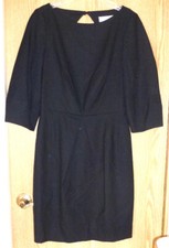 TRINA TURK 'LITTLE BLACK DRESS' STRETCH-WOOL SHEATH w/WAIST SEAM - MISSES 6
