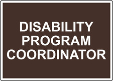 DISABILITY PROGRAM COORDINATOR Laminated Vinyl Decal Sticker Label