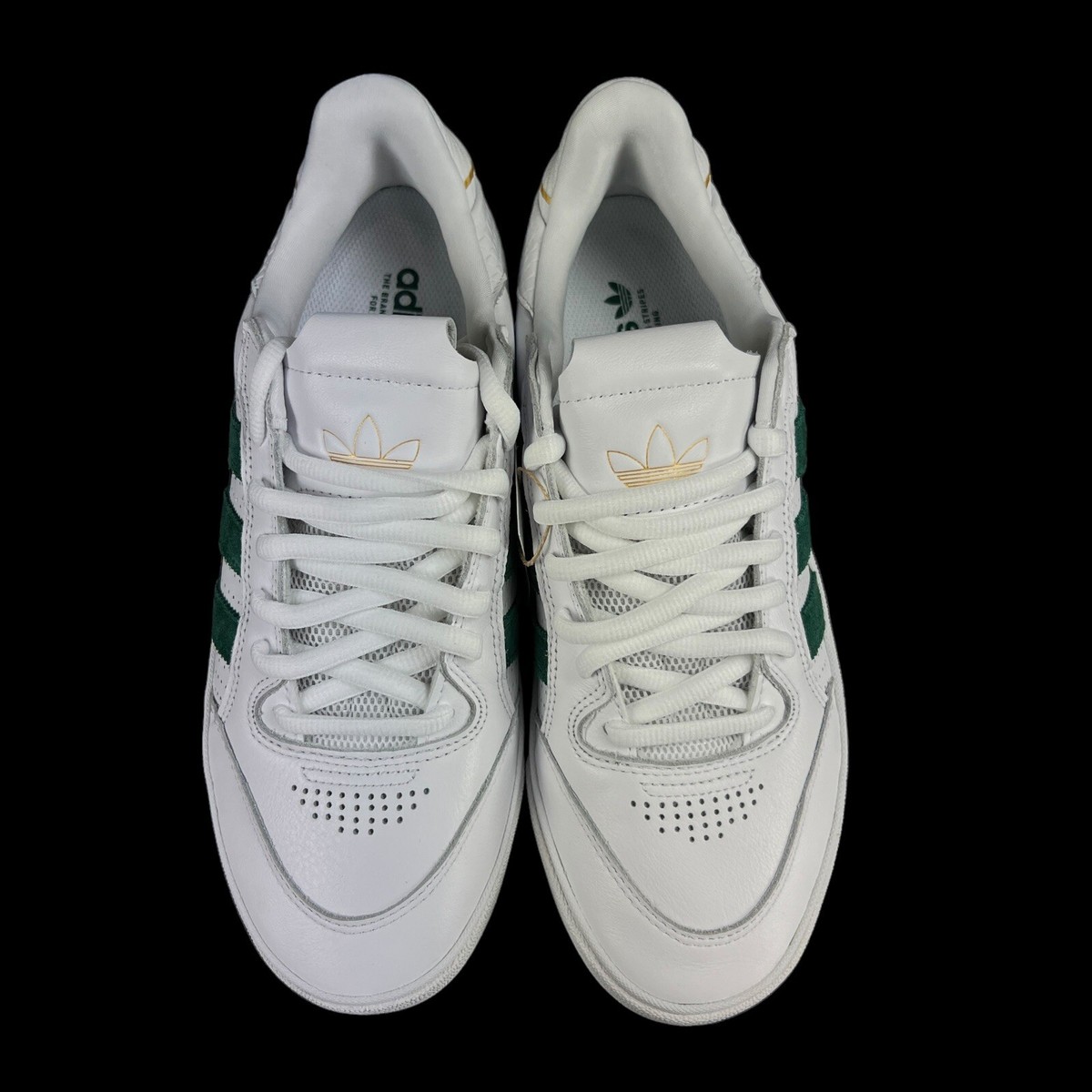 Adidas Tyshawn Low Cloud White Green Gold Shoes GY6954 Men display picture 2