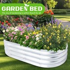 Raised Garden Bed, Galvanized Raised Garden Bed Box, Oval Metal Planter Garden — photo 7