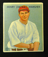1933 GOUDEY #107 HEINIE MANUSH BASEBALL CARD 