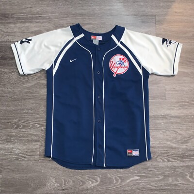 Vintage Nike Team MLB New York Yankees Derek Jeter Baseball Jersey Sz. XL Youth