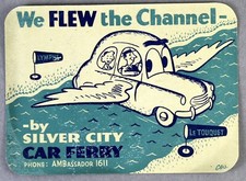 SILVER CITY AIRWAYS VINTAGE ORIGINAL AIRLINE CAR LUGGAGE LABEL BAGGAGE BAG - 2