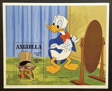 ANGUILLA EASTER DISNEY STAMPS SOUVENIR SHEET 1981 MNH DONALD DUCK CHIP & DALE 1