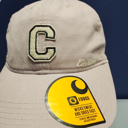 Carhartt C Patch Baseball Cap Unisex One Size Mauve Cotton Canvas Strapback - Picture 2 of 11