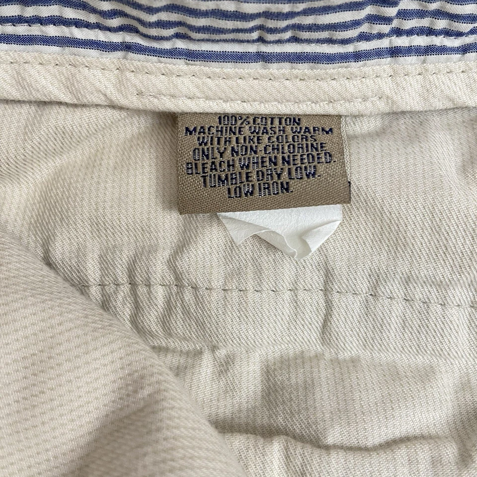 Bills Khakis Classic Fit Pleated Front Seersucker Pants Men’s 38 Navy White READ - Image 4 of 4