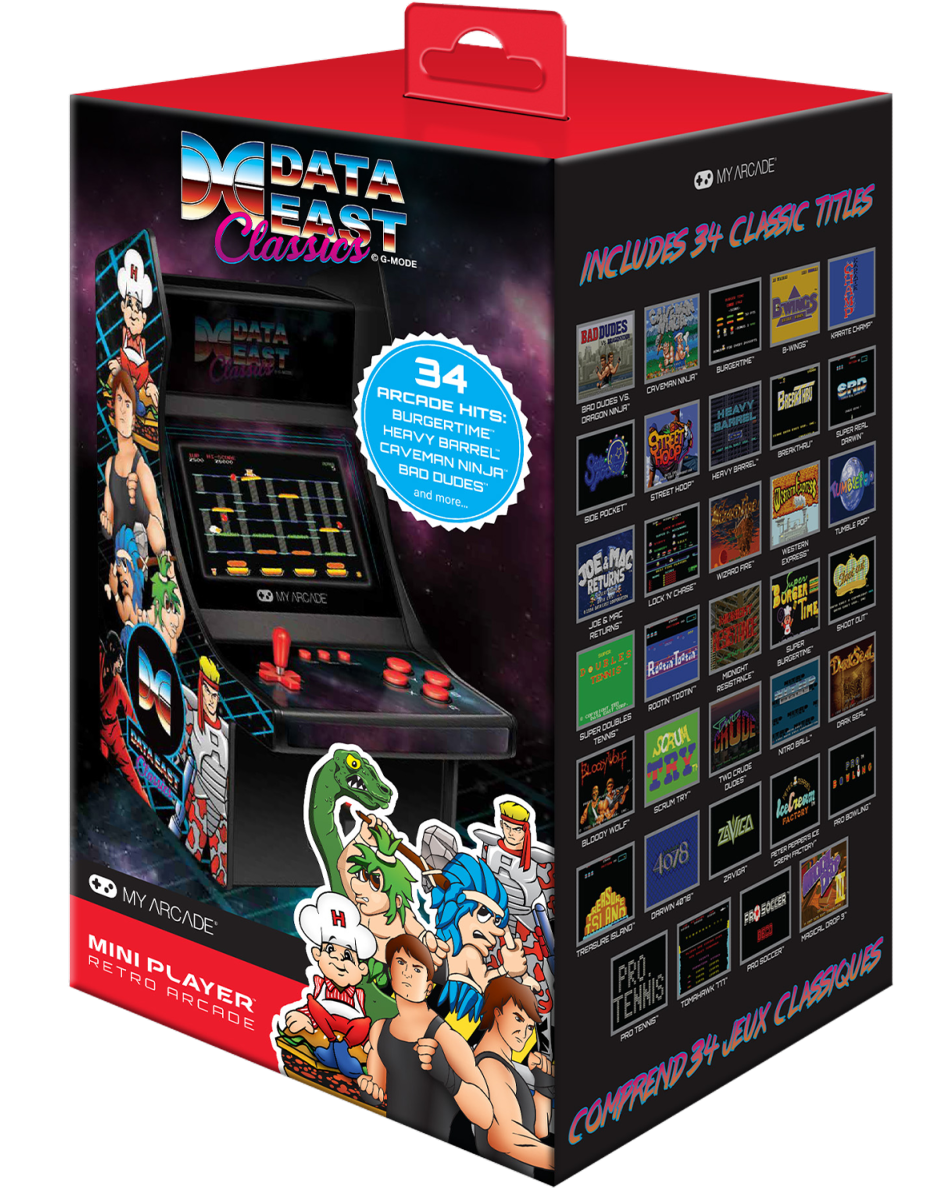 My Arcade Mini Player 10 " Data East Hits (34 IN 1) Nuovo