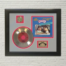 Olivia Newton John The One That I Want Framed Picture Sleeve Gold 45 Rec Display