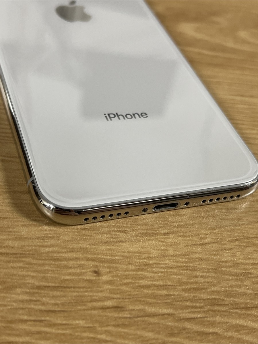 iPhone X Back Housing Replacement Silver White Frame With