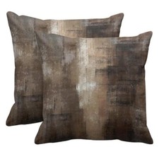 Throw Pillow Covers Modern Home Art Decor, 20 20" x 20" Pack of 2 Brown Grey