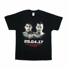 T-Shirt Anthony Joshua Wladimir Klitschko 2017 Fight Event Herren groß schwarz