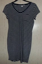 NWT WOMENS $39 Gap NAVY BLUE & WHITE STRIPE KNIT POCKET TSHIRT DRESS  SIZE M
