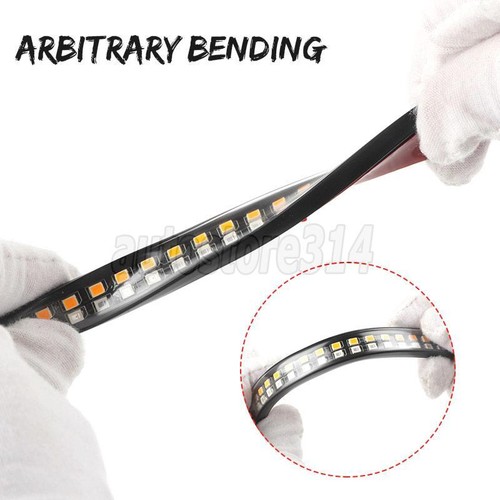 Flexible 36 LED Motorcycle Strip Light Tail Brake Stop Flowing Turn Signal 3IN1 - Picture 6 of 15