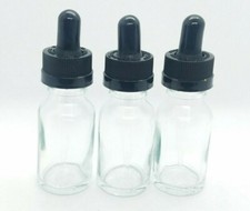 Lot of 3 Glass Liquid Reagent Pipette Bottle Eye Dropper 15 ml FAST SHIPPING