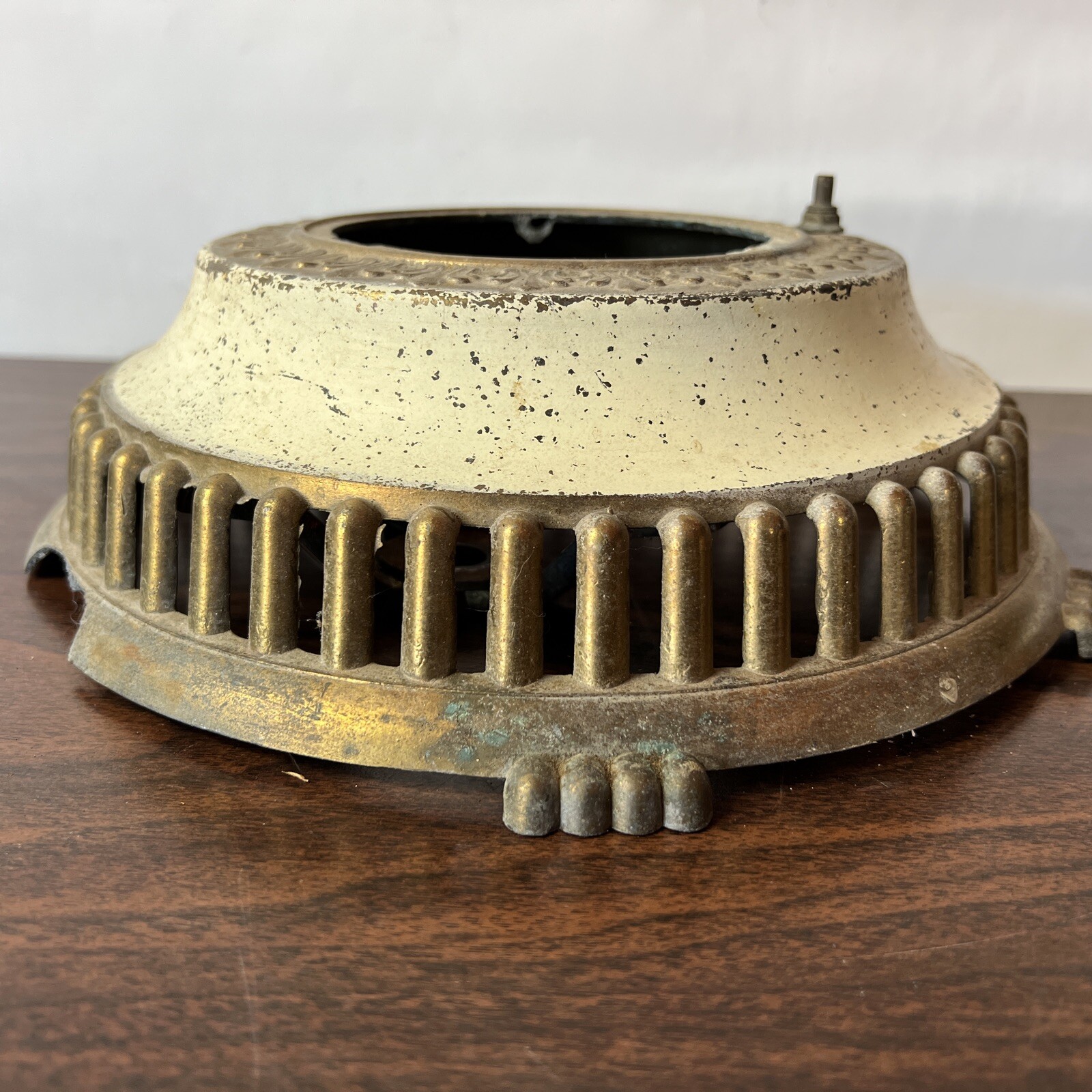 Vintage ornate antique footed metal floor lamp base parts repair