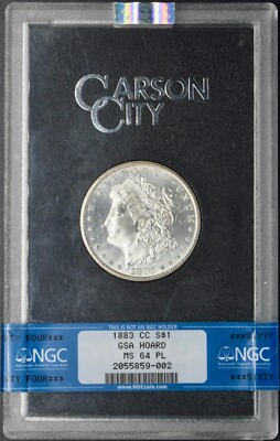 1883 CC Morgan Silver Dollar GSA Hoard NGC MS 64 PL ✪COINGIANTS