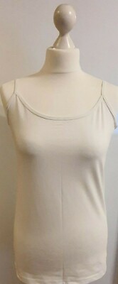 NEU V by Very White Trägertop mit verstellbaren Trägern - UK 14