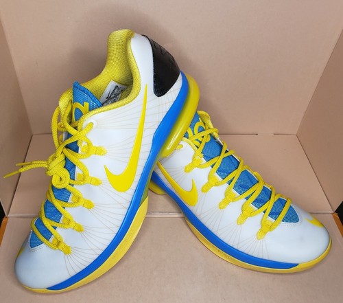 Nike KD 5 Elite Playoffs Warriors Home 585386-100 Men's Size 10 EUC  - Picture 1 of 10