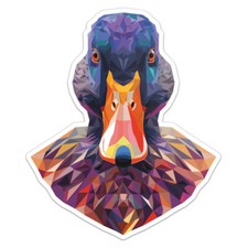 Triangulated Duck Car Bumper Sticker Vinyl Decal