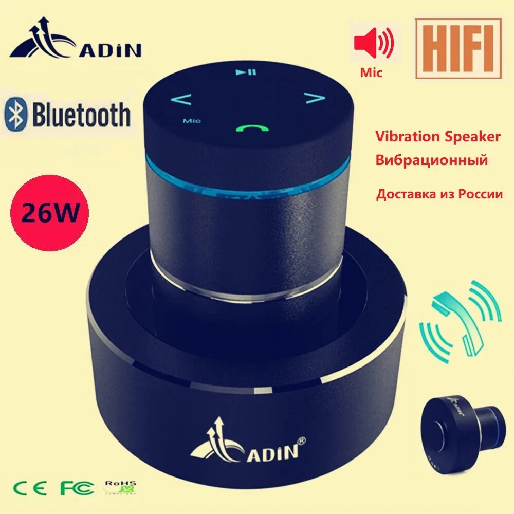 sucking vibrator toy Portable Mini Bluetooth Speaker Turns Anything Into A Speaker Wireless Bone  Conduction Induction Vibration (Silver) main image 0