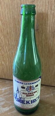 Vintage Diekirch Pilsener Beer Bottle Famous Luxembourg Green Glass