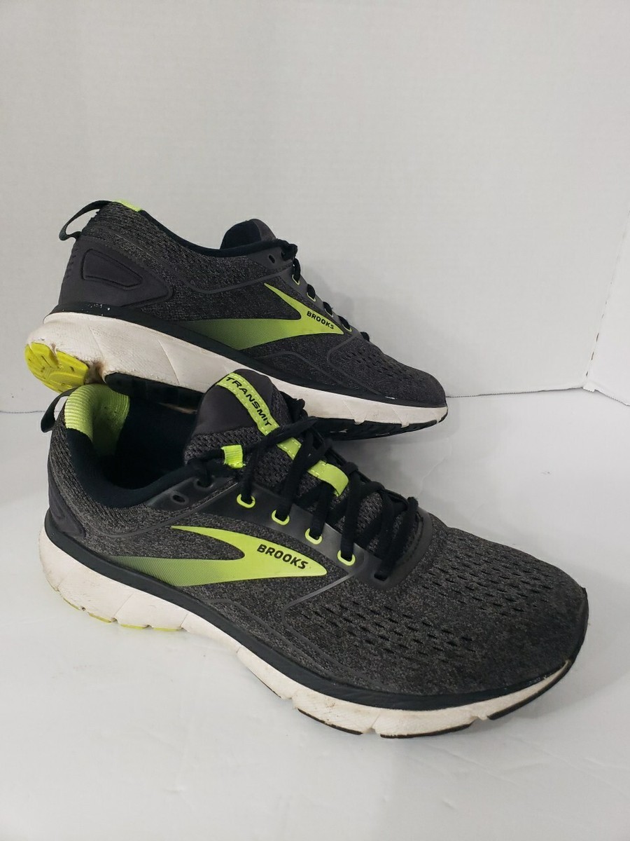 Brooks Men's Transmit Neutral Running Shoes Black Neon Yellow