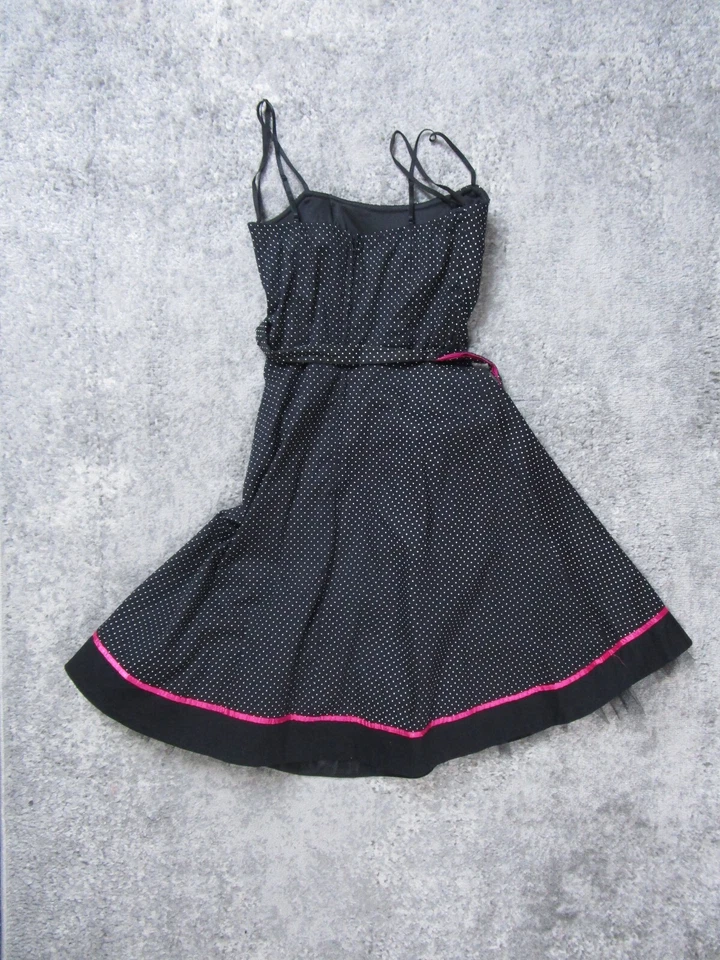Vestido Ruby Rox Para Mujer 3 Sol Negro Lunares Largo Correa Sin Mangas Fiesta Foto 2 de 4
