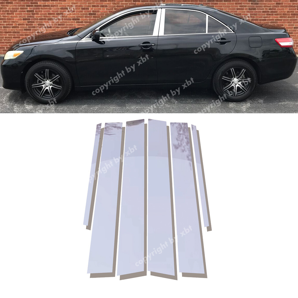 CN For Toyota Camry 2007-2011 Chrome Pillar Door Post Trim Car Accessories 6PC