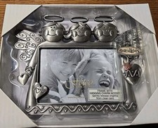 Fetco Grandkids Picture Frame Little Angels Hanging Charms Holds 5" x 3.5" Photo