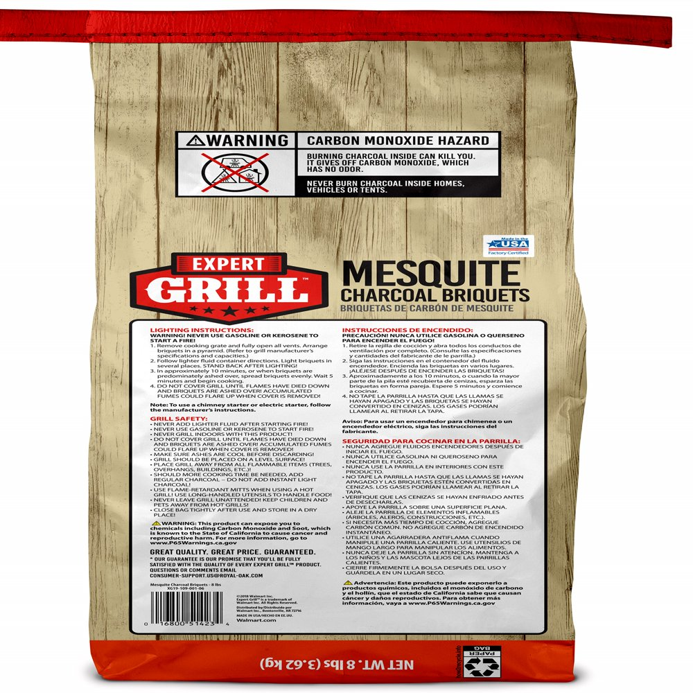 Expert Grill Mesquite Charcoal Briquets, Charcoal Briquettes, 8 Lbs eBay
