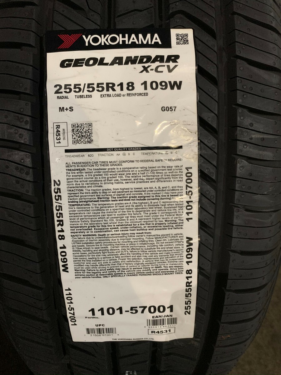 タイヤ・ホイール YOKOHAMA GEOLANDAR X-CV 255/55 R18 109W Amazon.com: Yokohama 255/55R18 109W XL GEOLANDAR X-CV BW