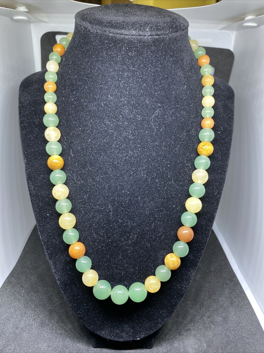 Jewelmak New York 14K Gold Chinese Jade 18” Necklace