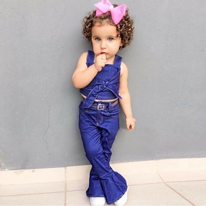 denim baby girl outfit