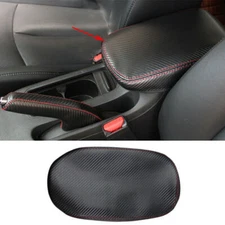 Leather PU Carbon Fiber Console Armrest Box Cover Trim For Nissan Sentra 13-2019