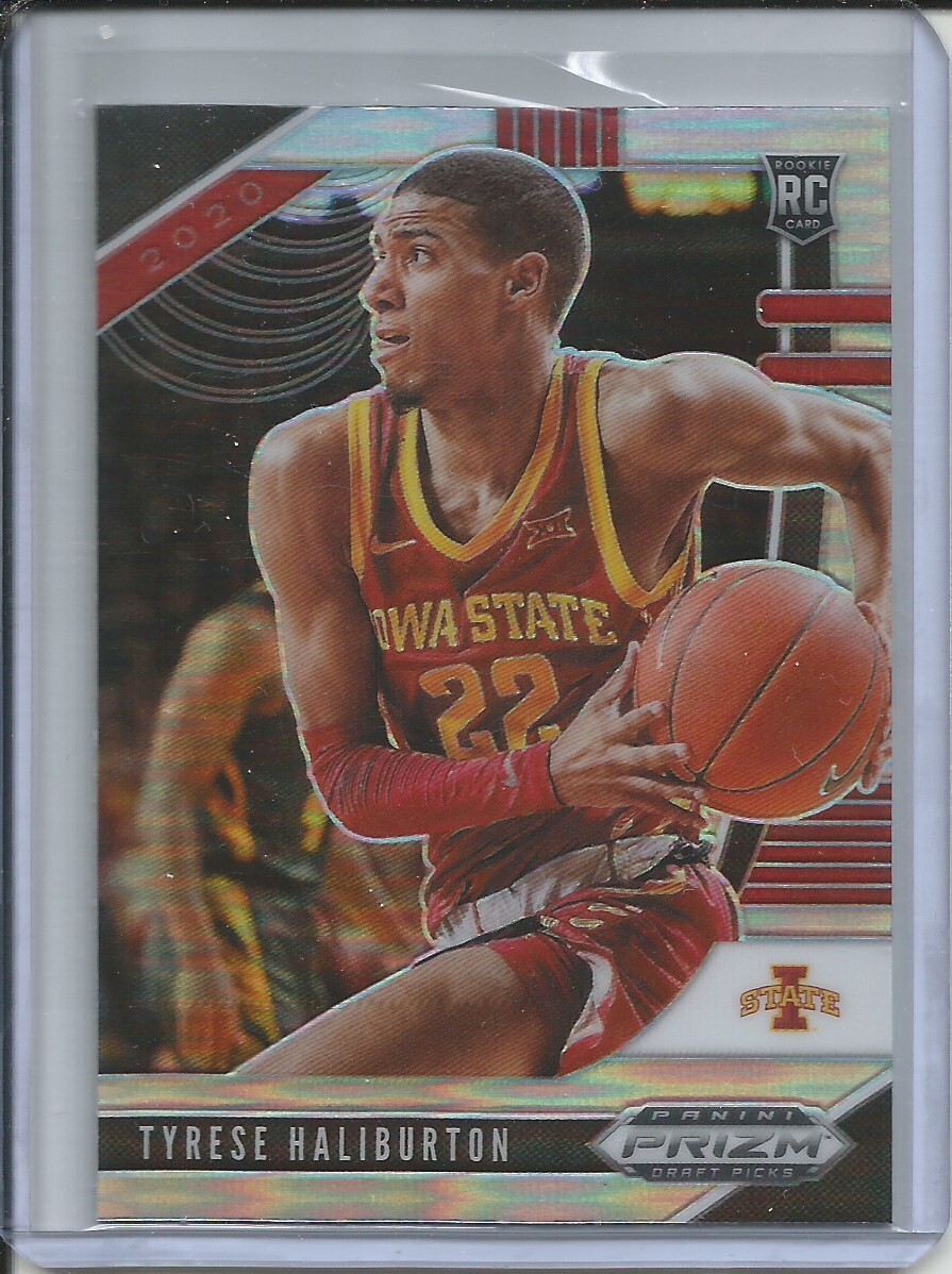 TYRESE HALIBURTON 2020 PANINI PRIZM SILVER ROOKIE RC IOWA STATE KINGS