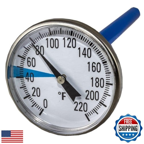 Premium Stainless Steel Soil Thermometer for Backyard Composting - 1.5 Inch D