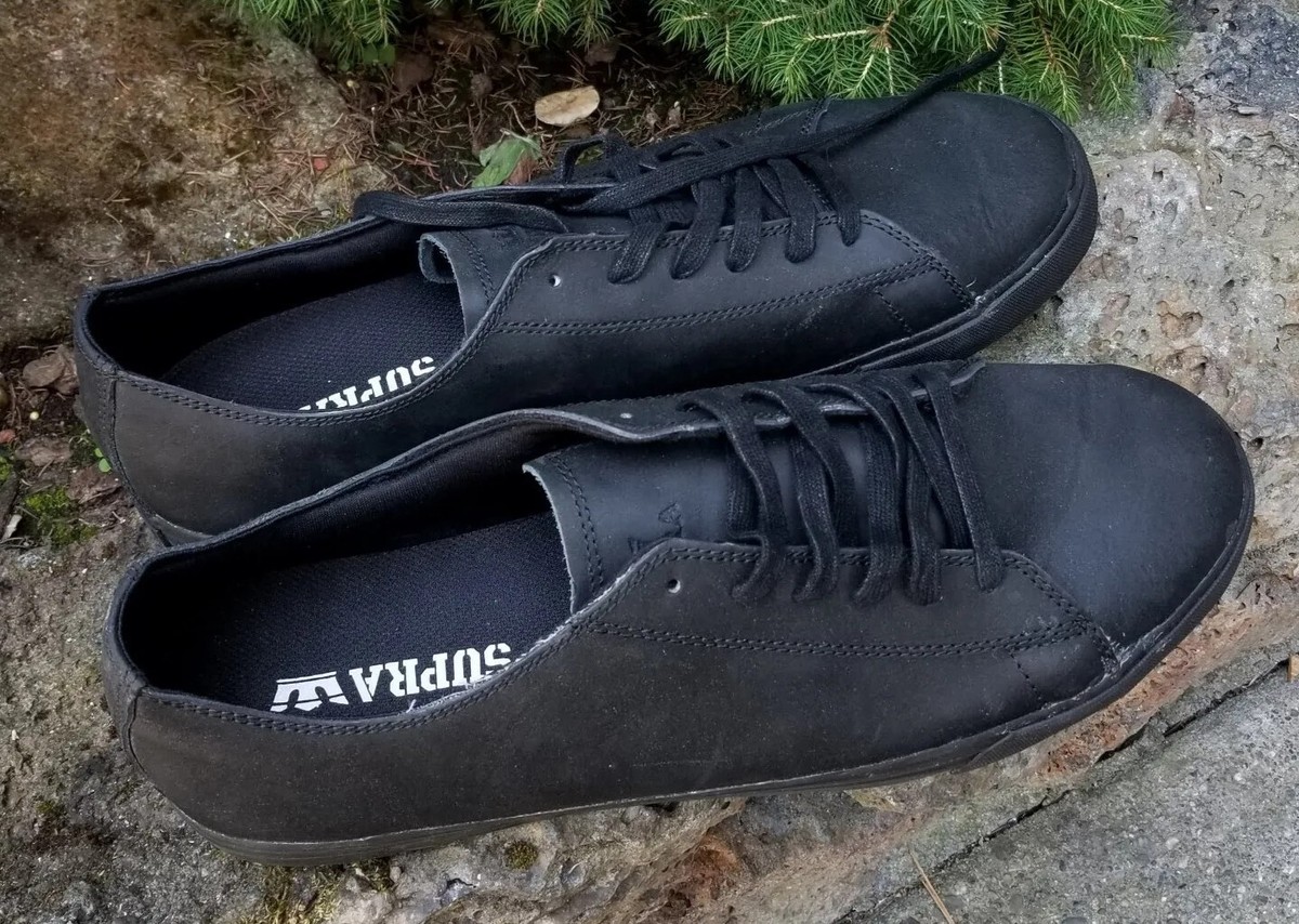 Supra SHOES Terry Kennedy Mens Skateboarding Black Sneakers Size