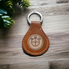 Portachiavi Moto Auto Casa logo BMW in Vero Cuoio Fatto a Mano Made in Italy