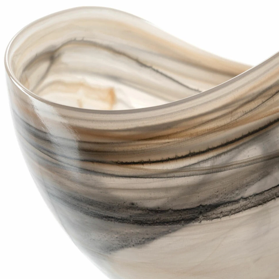 Leonardo Coupe Alabastro Coupe décorative en verre beige / noir 27 x 15 cm - Photo 4/4