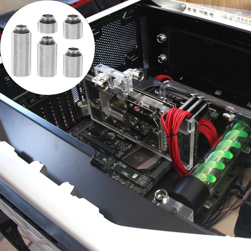 2 Sets Water-cooled Joints Liquid Cooling Coupler Pass-Through Fitting for - Photo 6/12