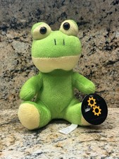 Toy Works Stuffed Plush Toy Cute Green And Yellow Frog With Tags