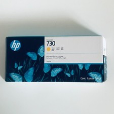 June 2027 Genuine HP 730 Yellow 300ml Ink Cartridge P2V70A DesignJet T1700