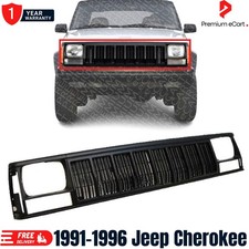 New Oem Replace Grille Headlight Door Bezel 3pc For 1991-1996 Jeep Cherokee New Oem Replace Grille Headlight Door Bezel 3pc For 1991-1996 Jeep Cherokee