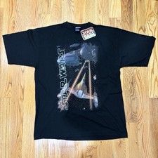 NEW Vintage Star Wars Episode 1 T Shirt Men's XL Black AOP 100 Cotton