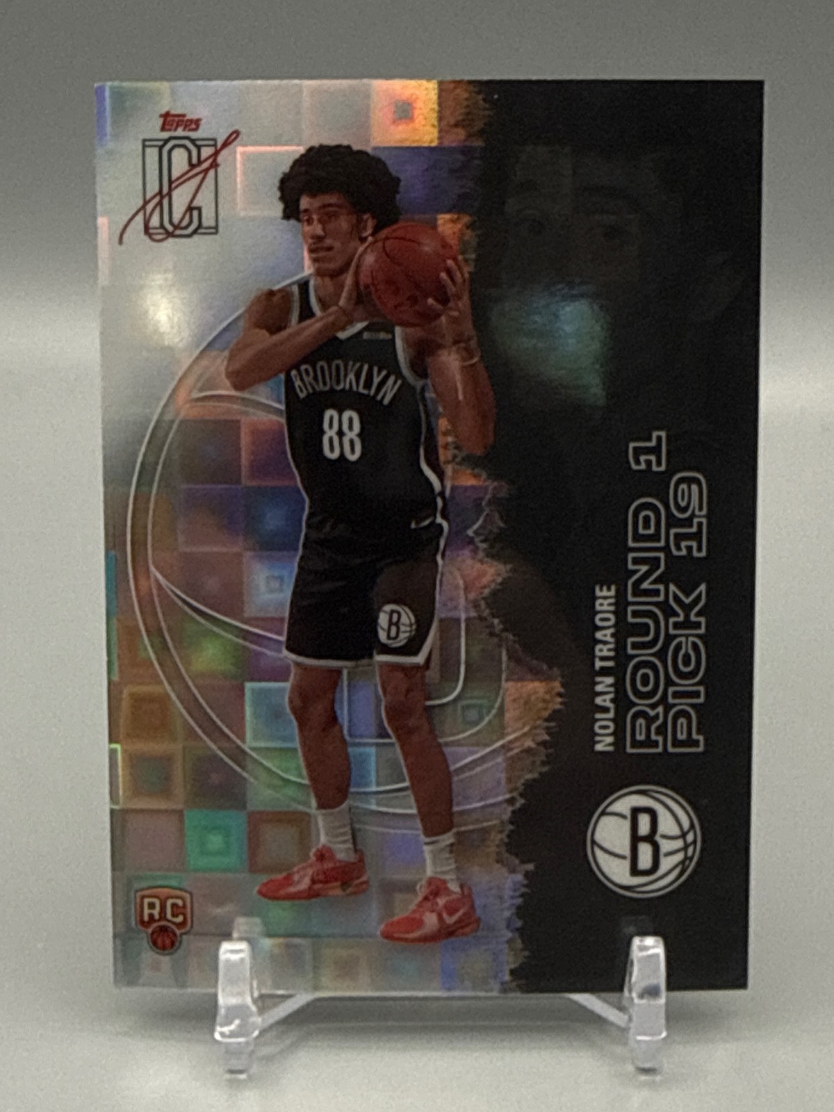 2025-26 Topps Signature Class Nolan Traore RC Black #/10 #115 Nets