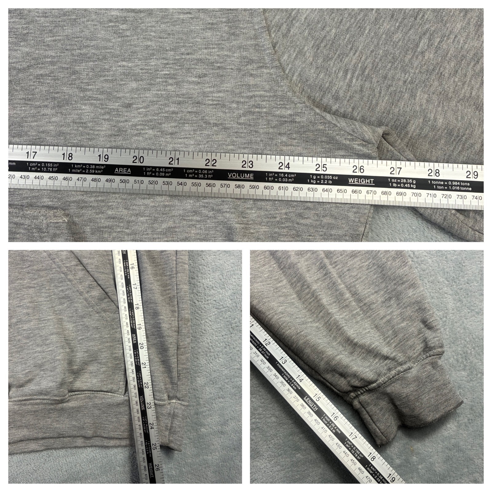 Vintage Nike 2000's Y2K Grey Mini Swoosh Oversized Large Pullover Hoodie image 6