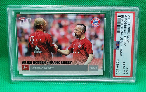 Robben Ribery PR: 103 Topps Now 2018 Bundesliga #124 PSA 10 UER Ribéry Bayern