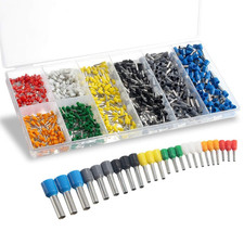 800PCS Insulated Wire Ferrules Crimp Terminal Kit, AWG 24-10, 8 Sizes