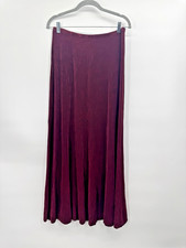 Whimsigoth Burgundy Small Maxi Skirt Flowy Stretch Fairy Grunge Jewel Tones Goth