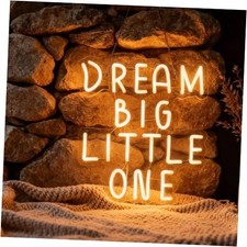 Dream Big Little One Neon Sign, Decorative Neon Lights for Kid's dreambig-W